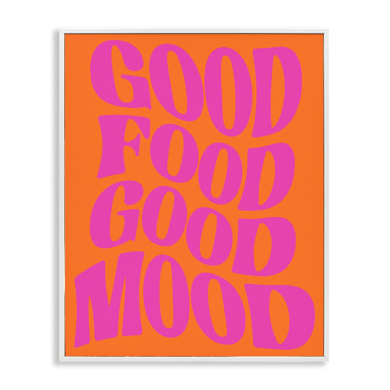 Stupell Industries Good Food & Mood Framed Giclee Design by House of Lulu